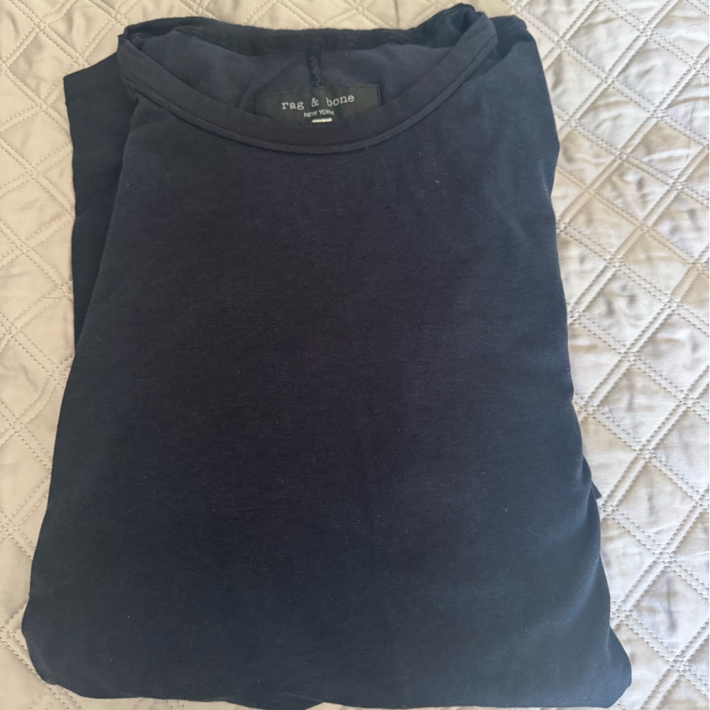 rag & bone Dark Navy Crew Neck Short Sleeve Tee